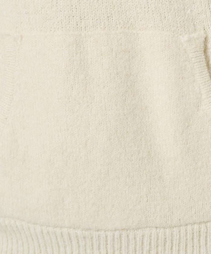 寬鬆針織連帽套頭衫