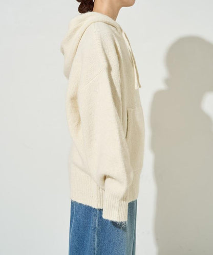 寬鬆針織連帽套頭衫