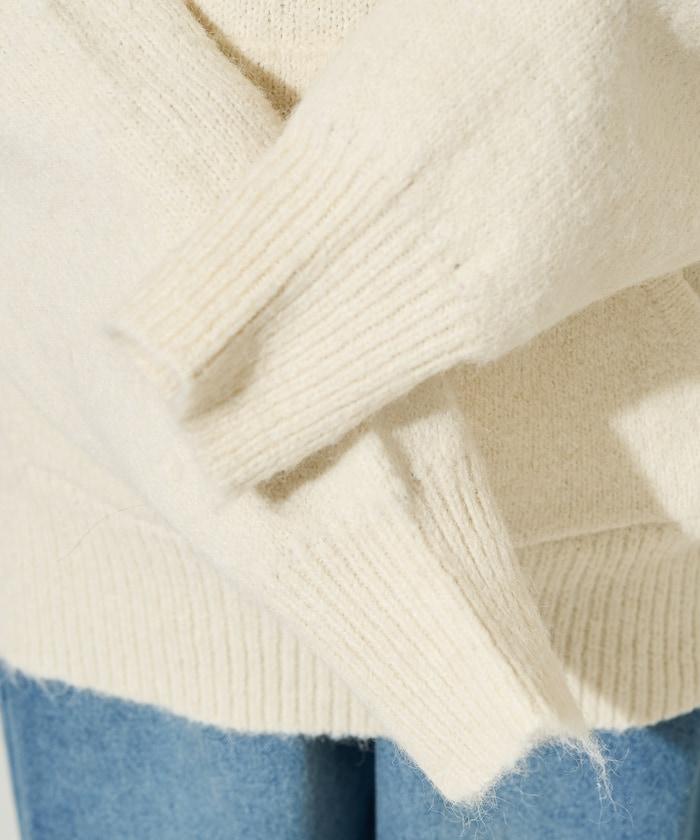 寬鬆針織連帽套頭衫