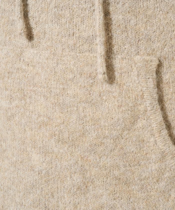 寬鬆針織連帽套頭衫