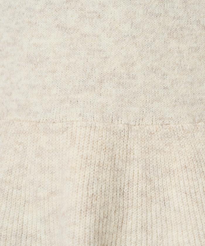 蓬鬆荷葉邊針織套頭衫