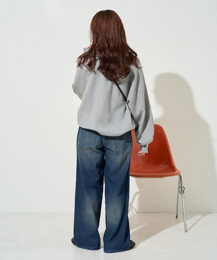 拼色翻領開襟針織套頭衫