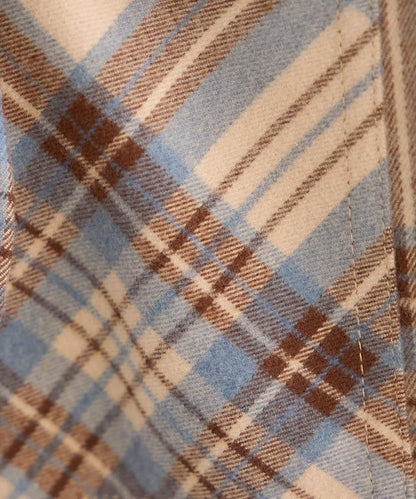 連帽格子襯衫長款上衣