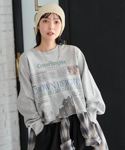 Newspaper印花衛衣