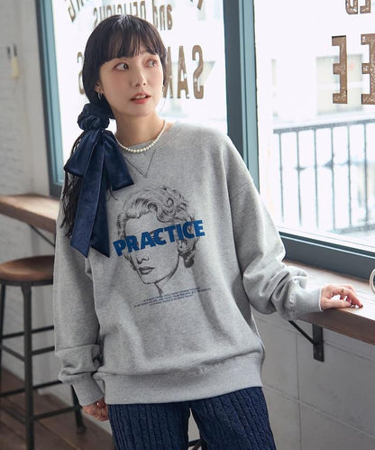 人像照片印花衛衣