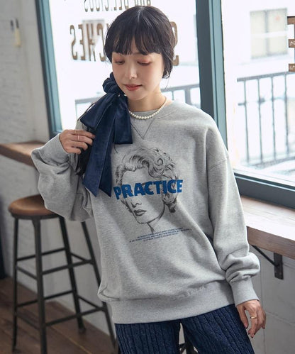 人像照片印花衛衣