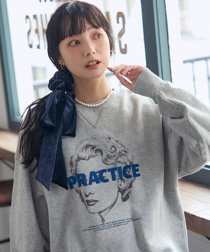 人像照片印花衛衣