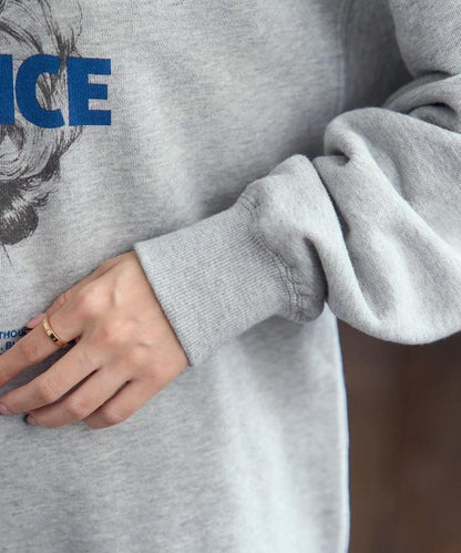 人像照片印花衛衣