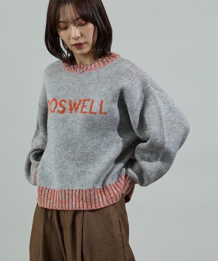 拼色標誌針織衫