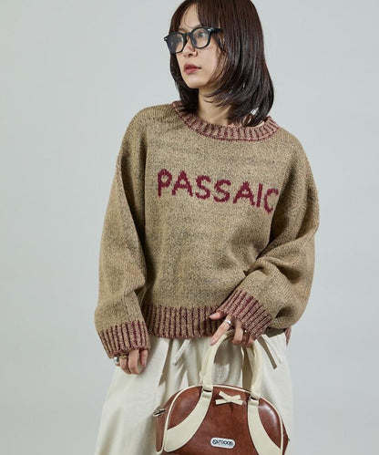 拼色標誌針織衫