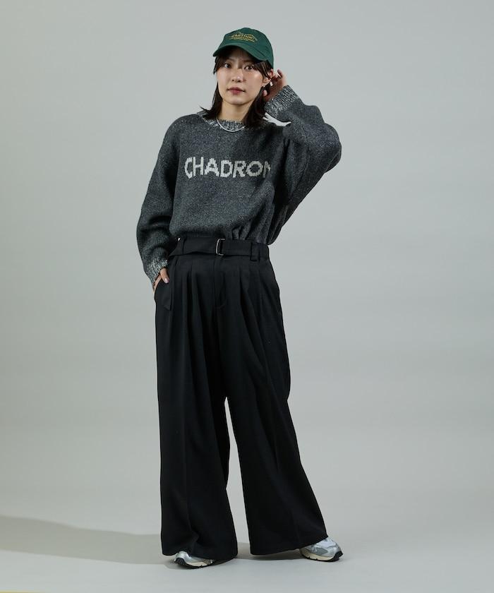 拼色標誌針織衫