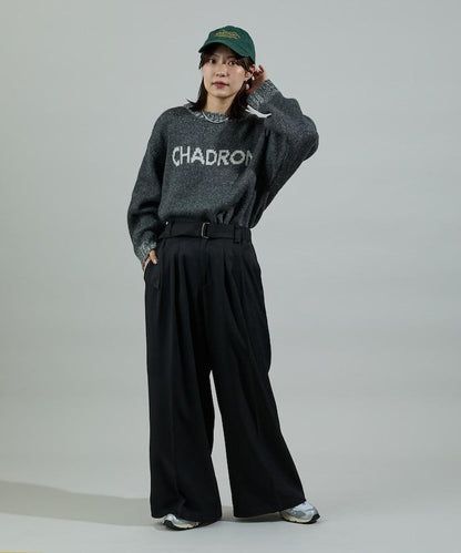 拼色標誌針織衫