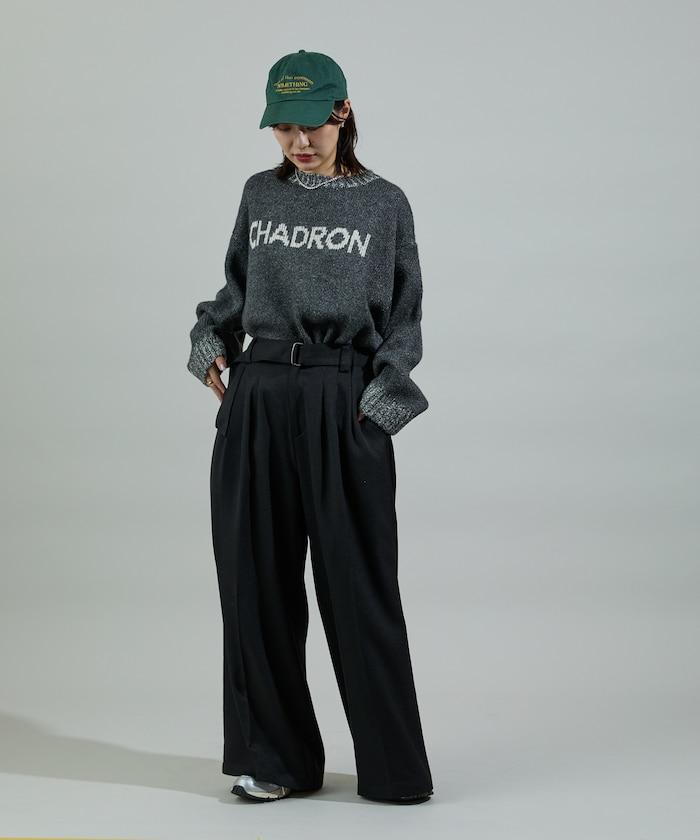 拼色標誌針織衫