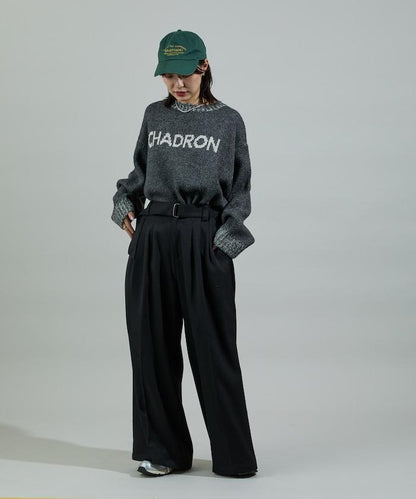 拼色標誌針織衫