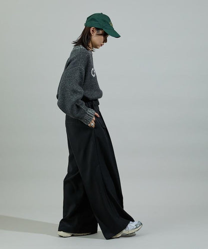 拼色標誌針織衫