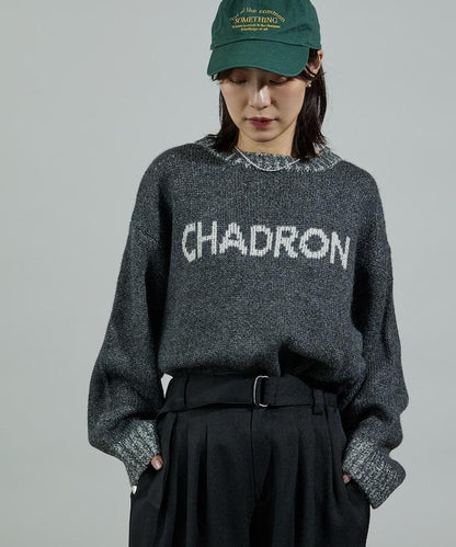 拼色標誌針織衫