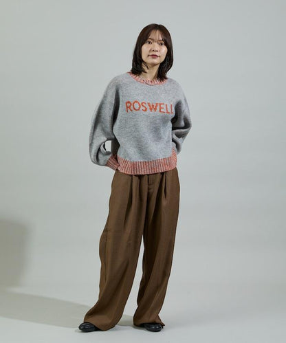 拼色標誌針織衫