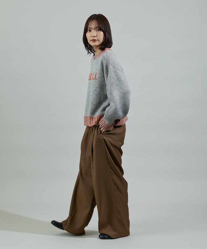 拼色標誌針織衫