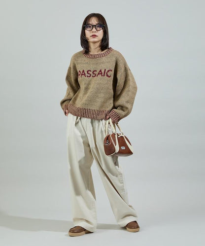 拼色標誌針織衫