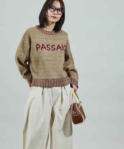 拼色標誌針織衫