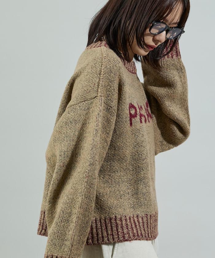 拼色標誌針織衫