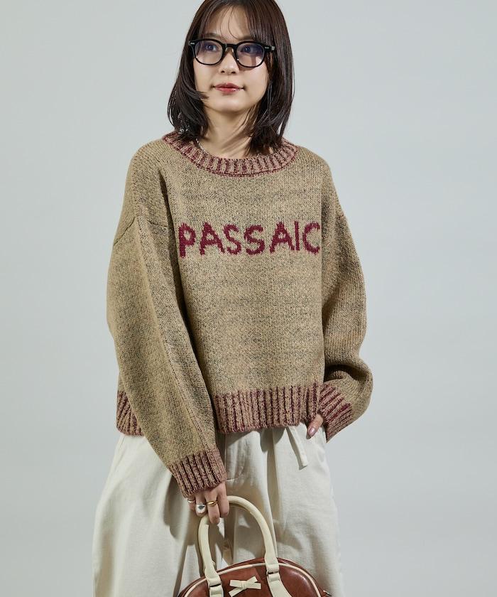 拼色標誌針織衫