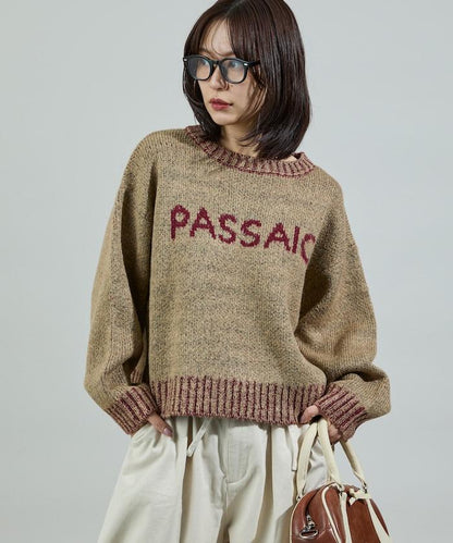 拼色標誌針織衫