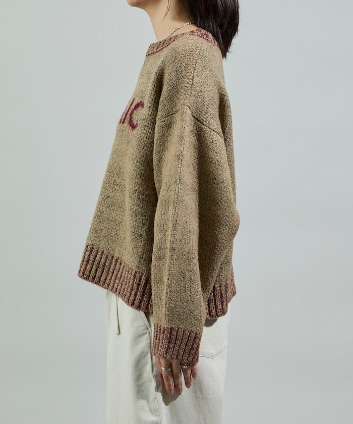 拼色標誌針織衫