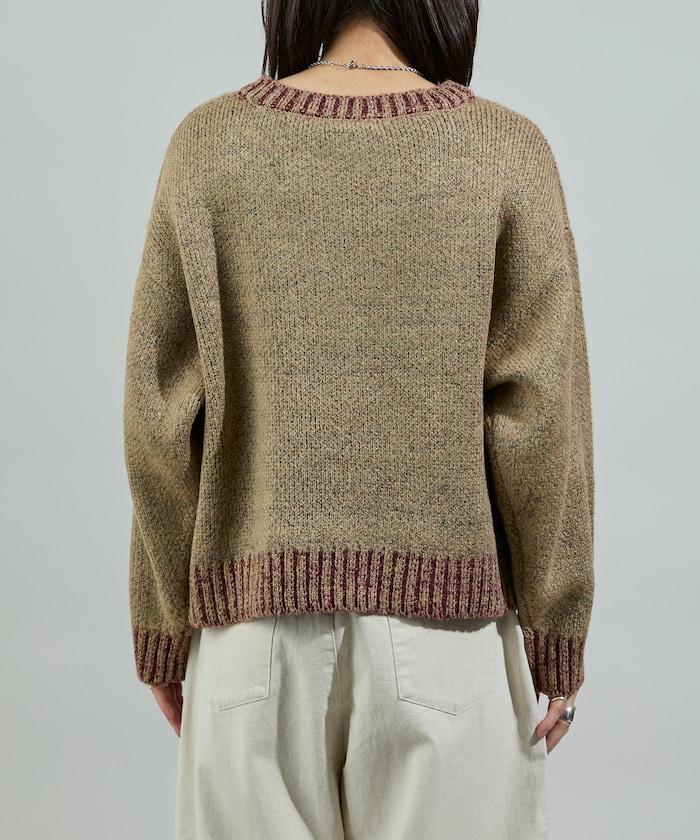 拼色標誌針織衫