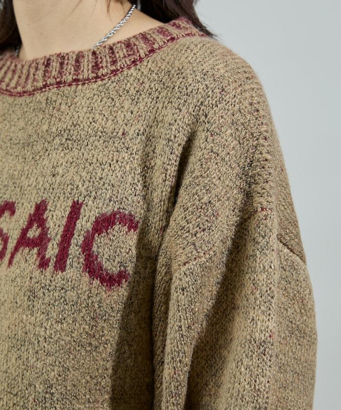 拼色標誌針織衫