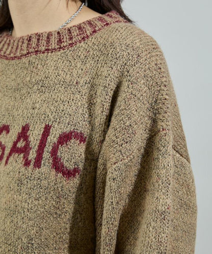拼色標誌針織衫