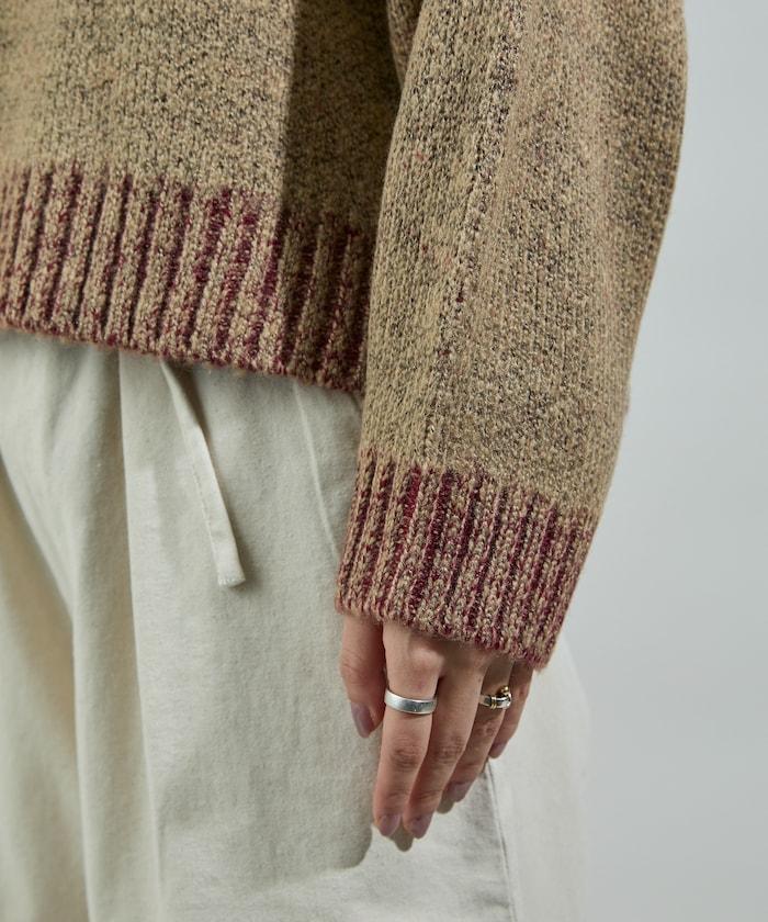 拼色標誌針織衫