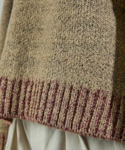 拼色標誌針織衫