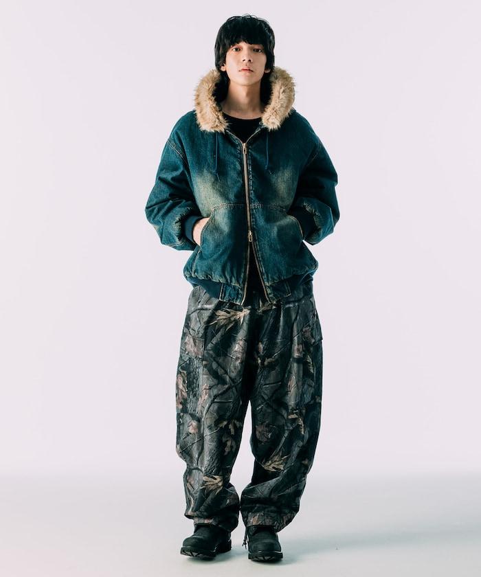 仿皮草拉鍊連帽加棉外套