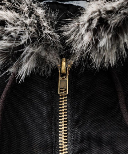 仿皮草拉鍊連帽加棉外套