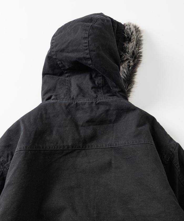 仿皮草拉鍊連帽加棉外套