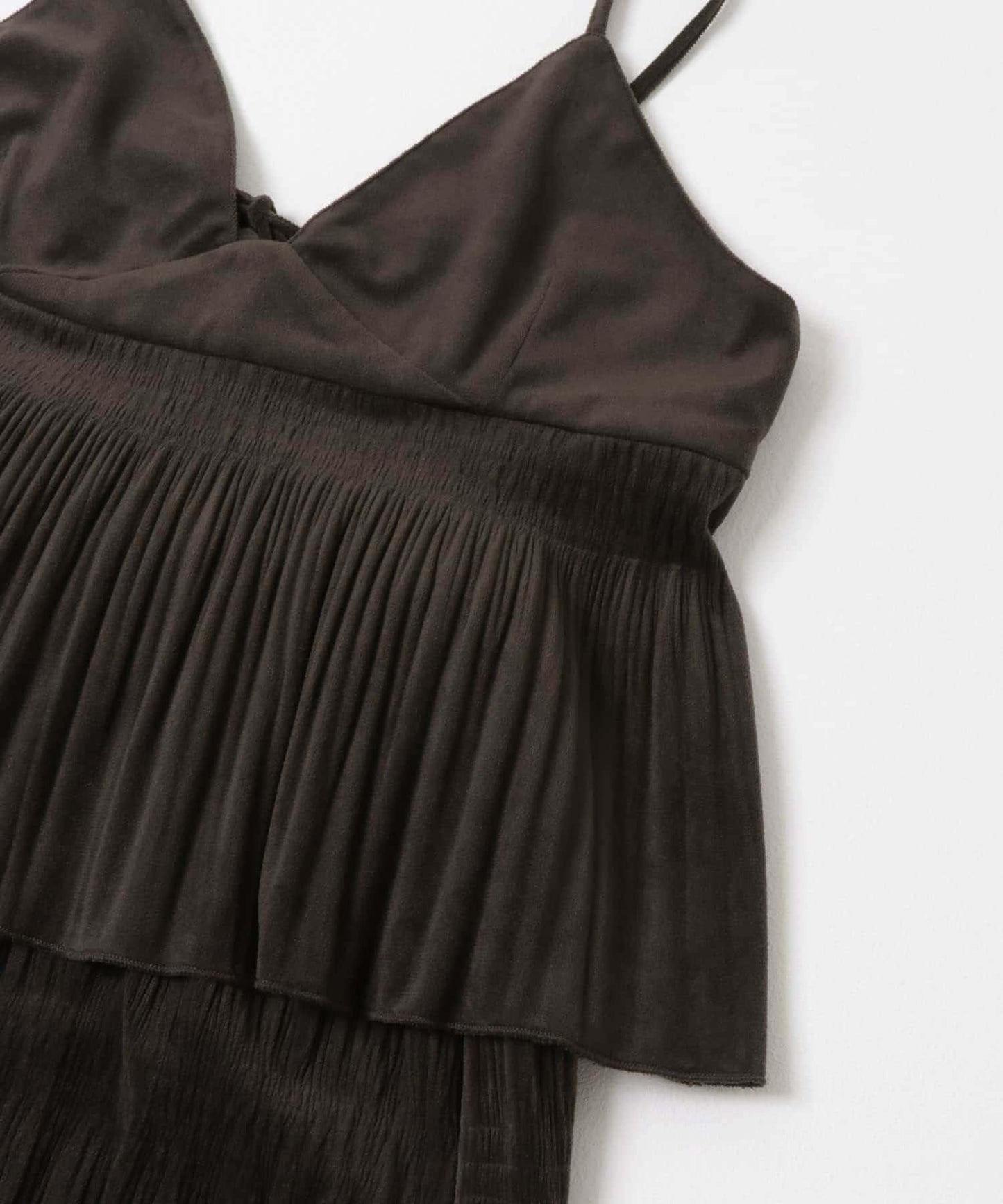 百褶拼接連衣裙