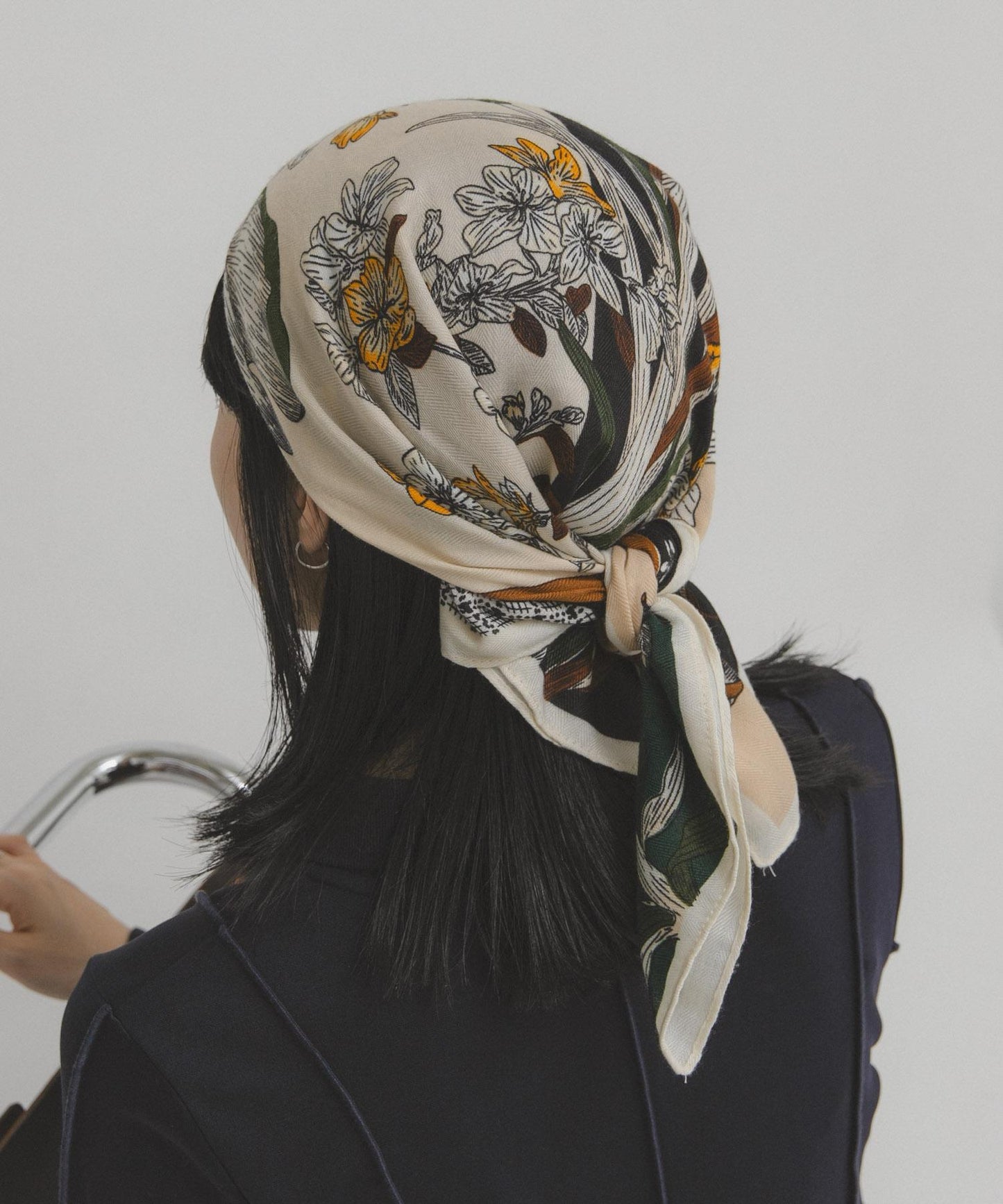 花卉圖案大號圍巾