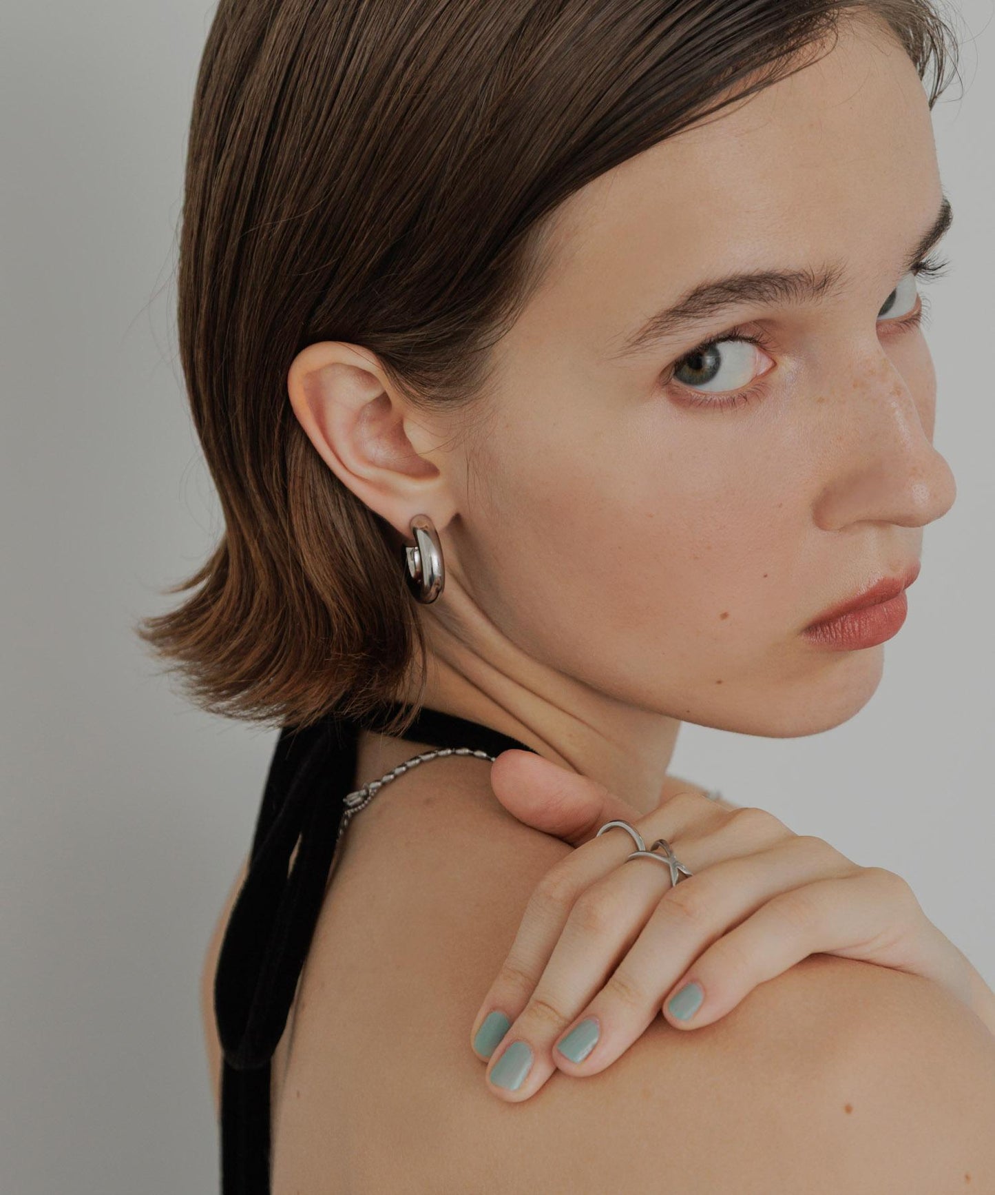 不鏽鋼寬圈耳環