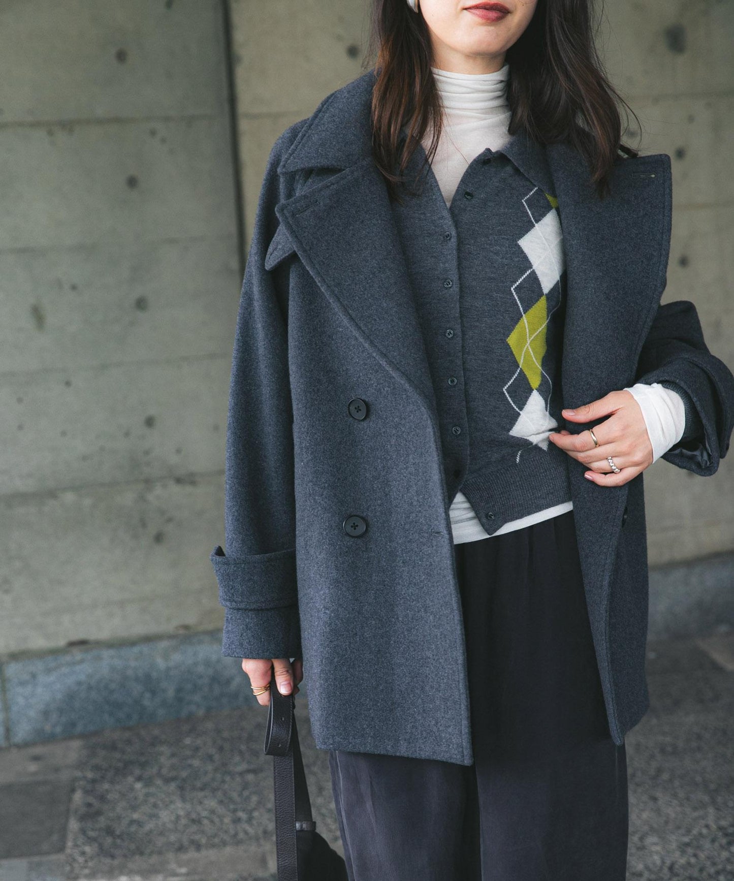 超級100羊毛混紡P大衣