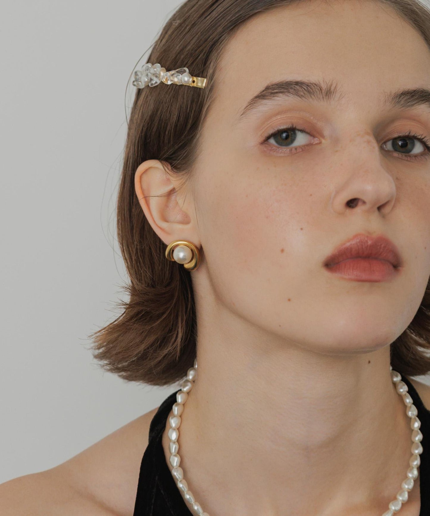 不鏽鋼開放式圓形珍珠耳釘