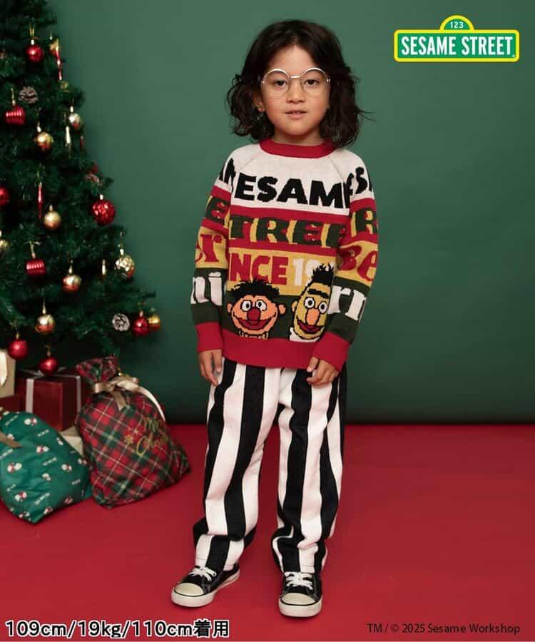 芝麻街 兩色兩款提花毛衣