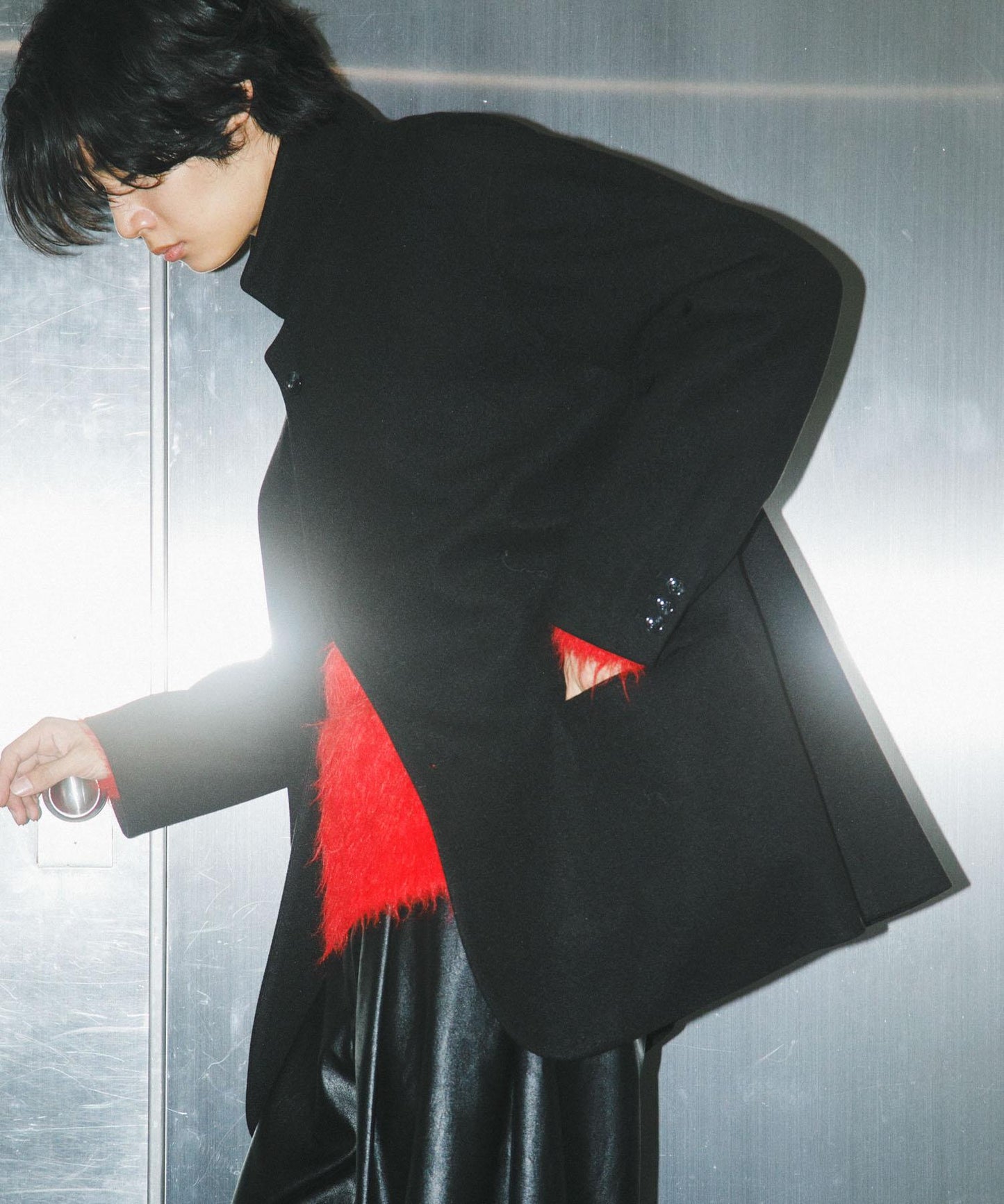 寬鬆中長款夾克