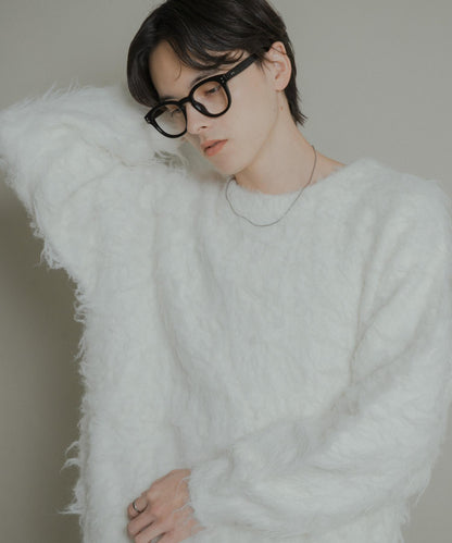 可水洗毛圈圓領針織衫