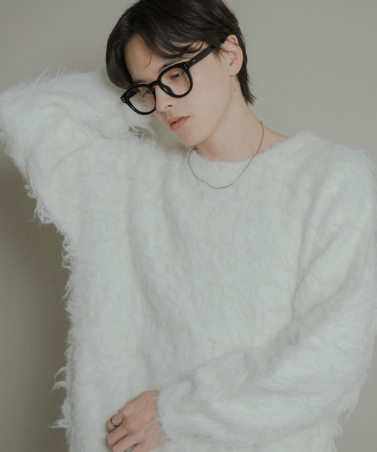 可水洗毛圈圓領針織衫