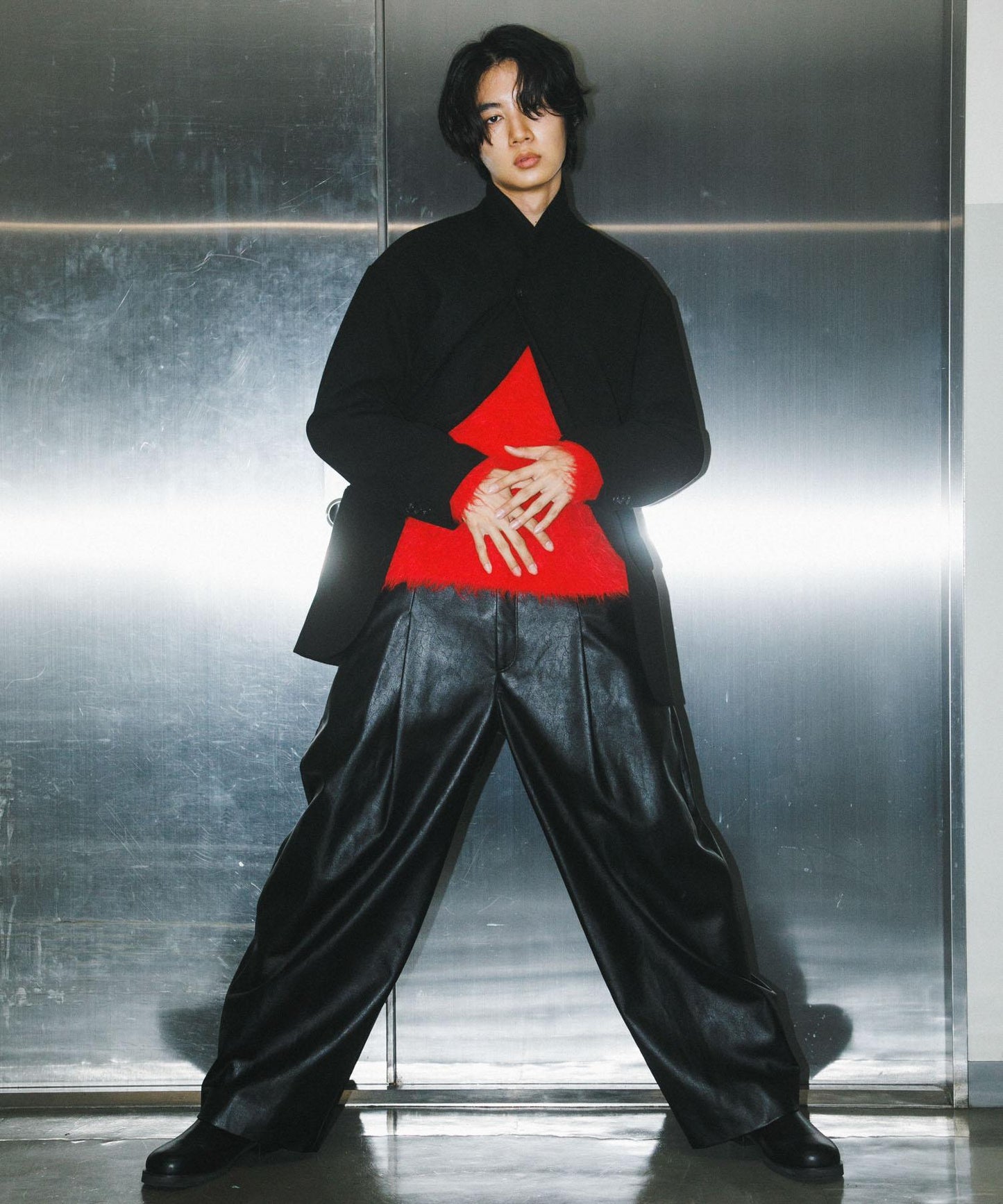 寬鬆中長款夾克