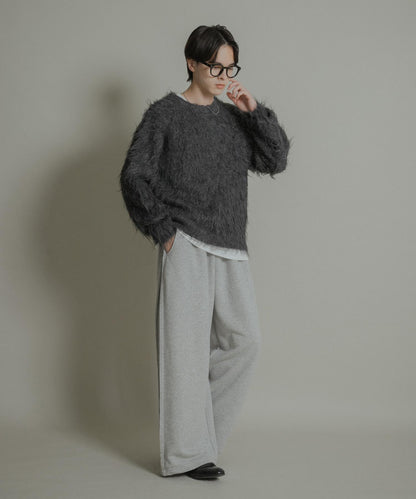 可水洗毛圈圓領針織衫