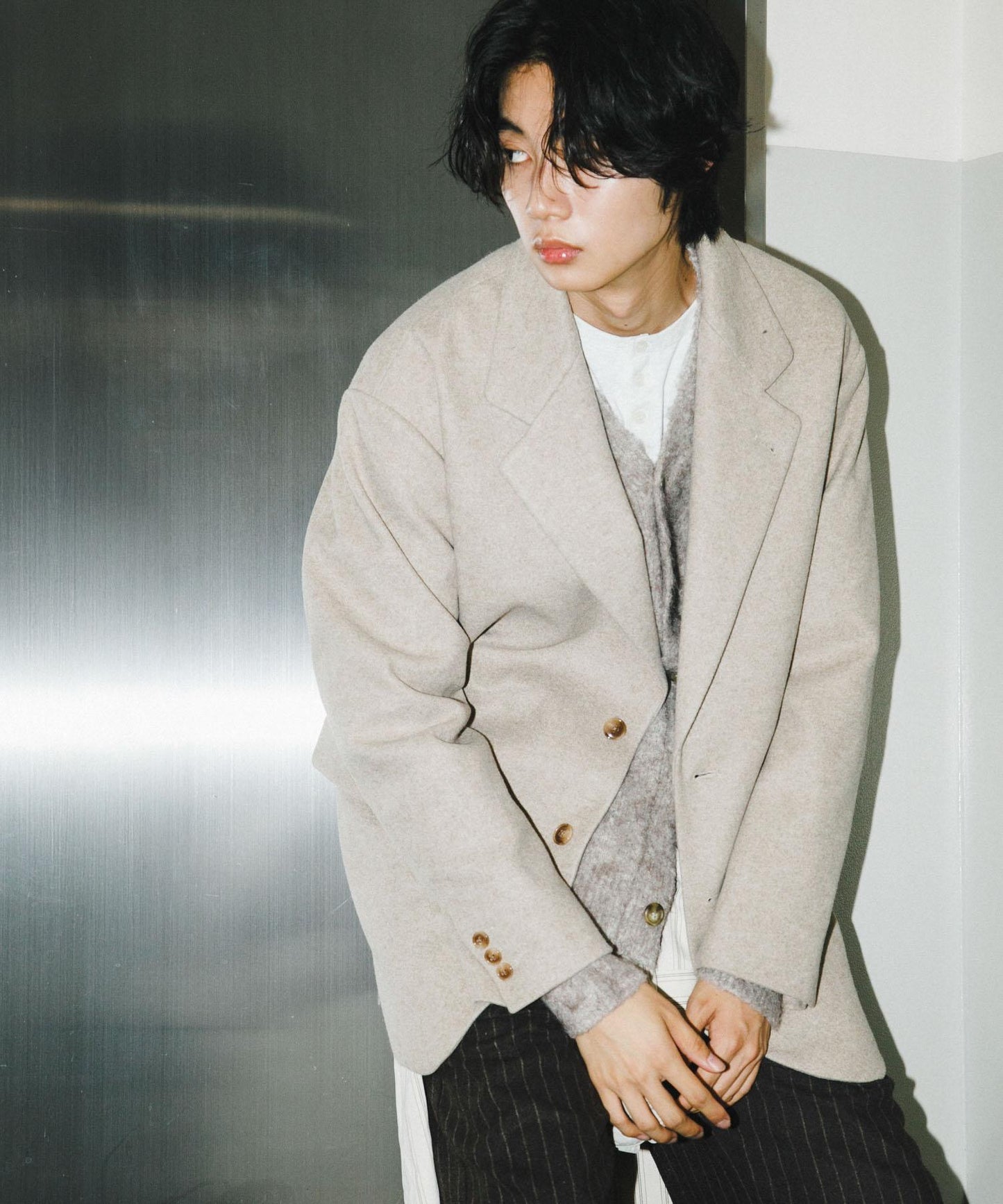 寬鬆中長款夾克