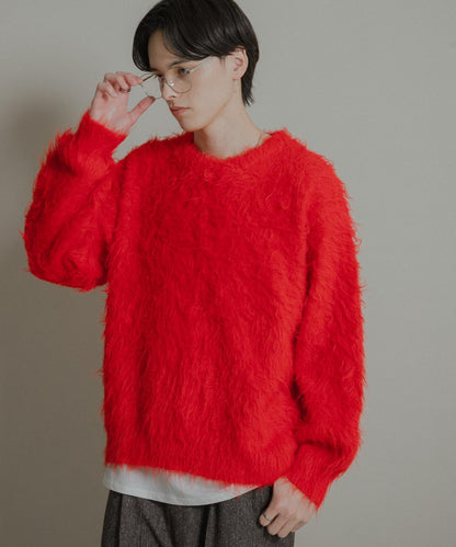 可水洗毛圈圓領針織衫