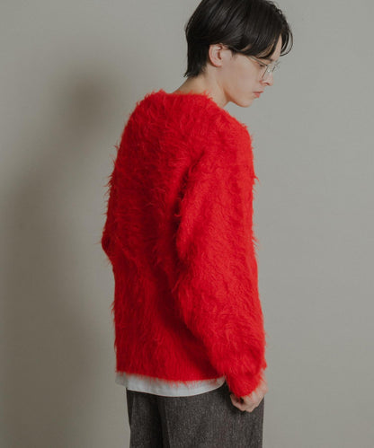 可水洗毛圈圓領針織衫